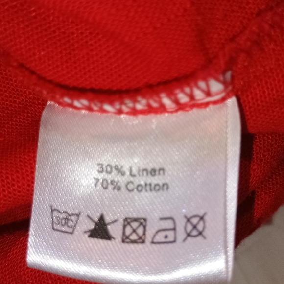 M Shopthemint Women’s Size M Red Linen Cotton Ruffle Peasant‎ Tunic Dress Boho - Picture 12 of 13